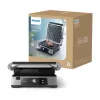 Philips 5000 series Contact Grill, Aluminium, Rectangular, Rotary, 200 °C, Hinged lid, Locking lid, 180°