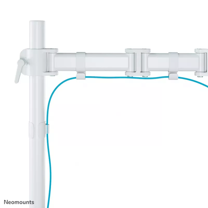 Neomounts NM-D135WHITE Monitor arm 10-30 inch, Clamp/Grommet, 8 kg, 25.4 cm (10 inch), 76.2 cm (30 inch), 100 x 100 mm, White