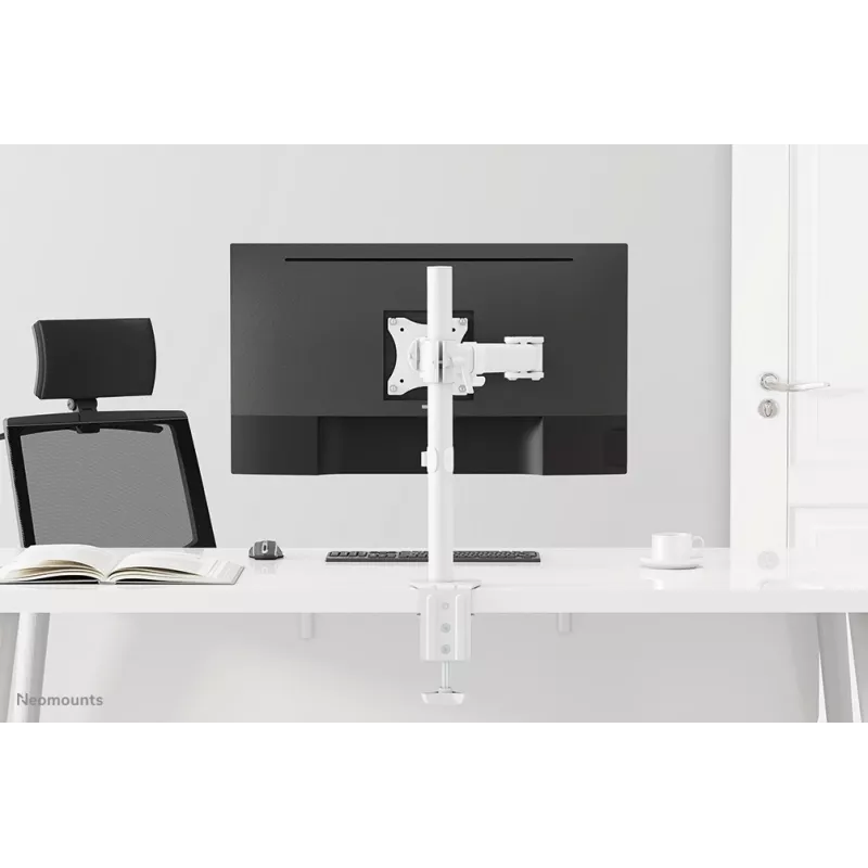 Neomounts NM-D135WHITE Monitor arm 10-30 inch, Clamp/Grommet, 8 kg, 25.4 cm (10 inch), 76.2 cm (30 inch), 100 x 100 mm, White