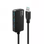 Lindy 10m USB 3.0 Active Extension Pro Hub, USB 3.2 Gen 1 (3.1 Gen 1) Type-A, USB 3.2 Gen 1 (3.1 Gen 1) Type-A, 5000 Mbit/s, Black, Plastic, Round cable