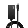 Lindy 10m USB 3.0 Active Extension Pro Hub, USB 3.2 Gen 1 (3.1 Gen 1) Type-A, USB 3.2 Gen 1 (3.1 Gen 1) Type-A, 5000 Mbit/s, Black, Plastic, Round cable