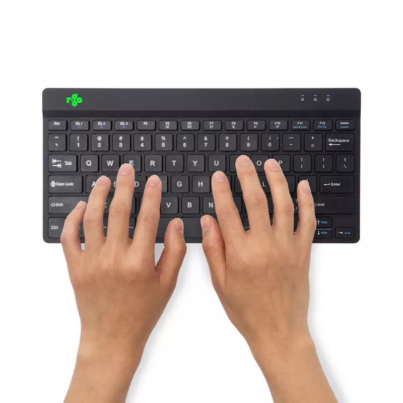 R-Go Tools Ergonomic keyboard R-Go Compact Break, compact keyboard with break software, QWERTY (US), Bluetooth, black