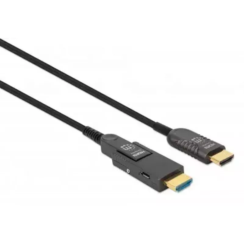 HDMI to Micro HDMI Cable Manhattan 30m 4K@60Hz Active Gold Plated