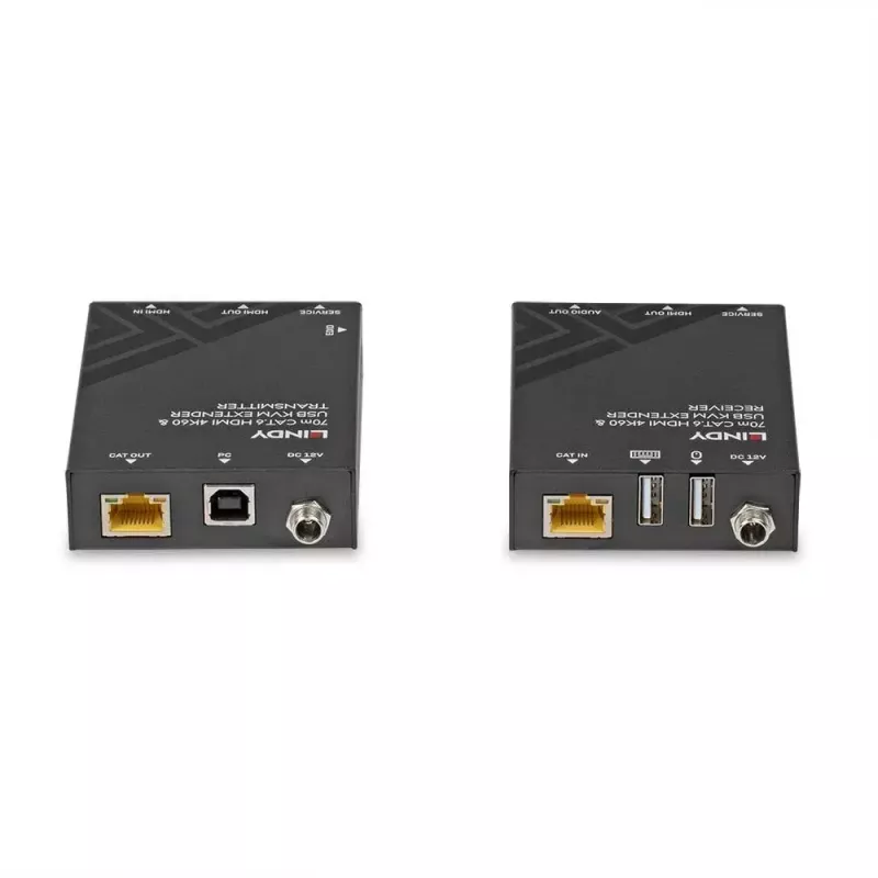 Lindy 70m Cat.6 HDMI 4K60, USB and Audio KVM Extender