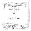 Height-adjustable desk MACLEAN MC-892 gas spring, max height 113 cm