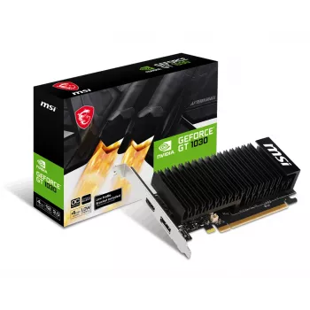 MSI Graphics Card GeForce GT 1030 — 4 GB GDDR4, PCIe 3.0, 1430 MHz boost, 64-bit, Active cooling