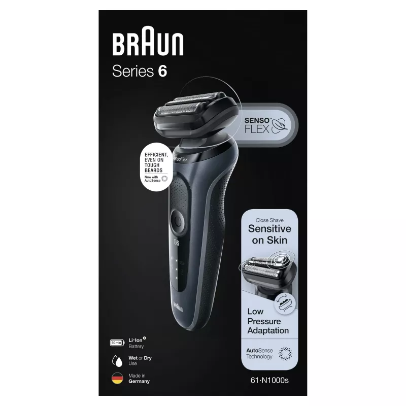 Braun Series 6 61-N1000s Foil shaver Black, Grey