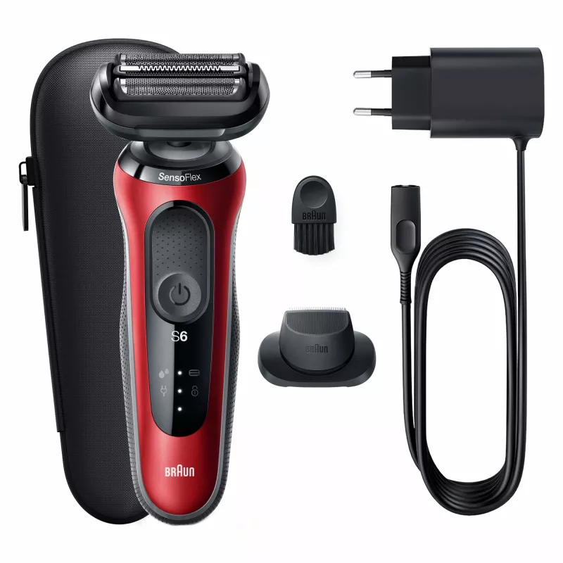 Foil shaver Braun Series 6 61-R1200s SensoFlex SensoFoil Black Red
