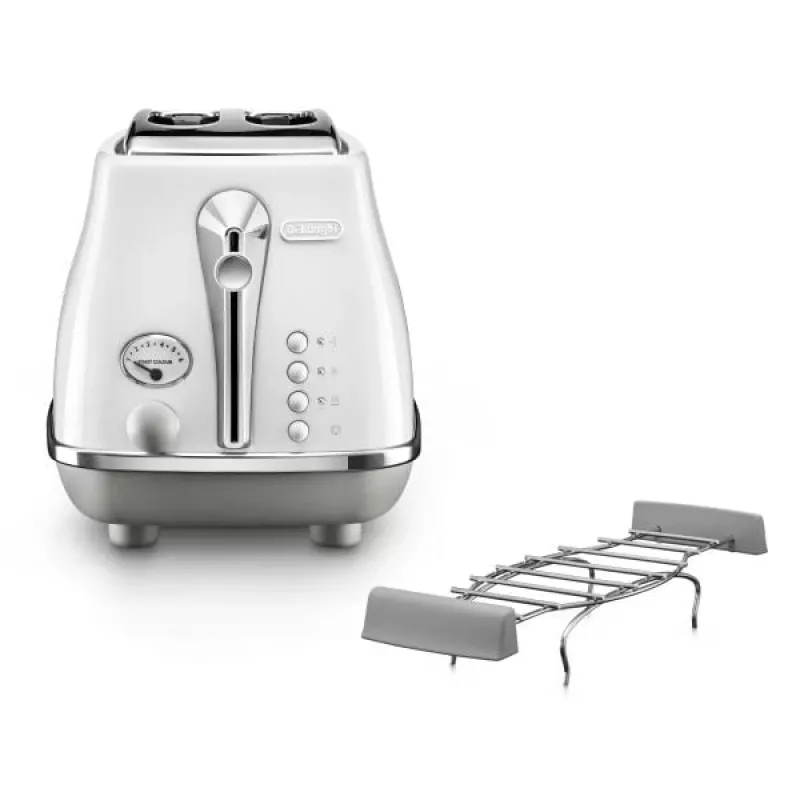 Toaster De’Longhi CTOC2103.W 2 slice 900 W White Stainless Steel