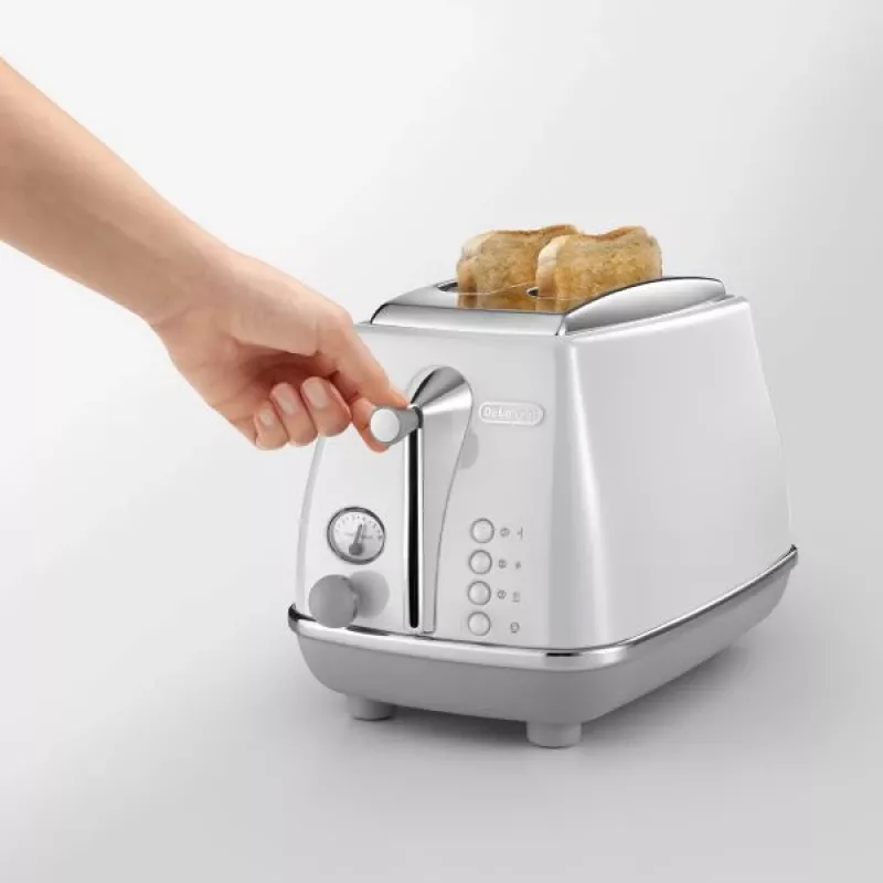Toaster De’Longhi CTOC2103.W 2 slice 900 W White Stainless Steel