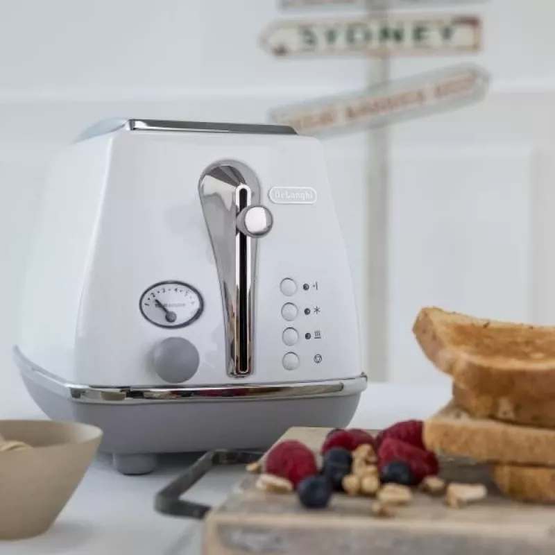 Toaster De’Longhi CTOC2103.W 2 slice 900 W White Stainless Steel