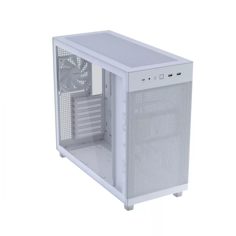 ASUS PRIME AP303 TG 90DC00V3-B39010 Midi Tower PC Case, ATX/Micro-ATX, Tempered Glass, 2x USB 3.2, without PSU, White