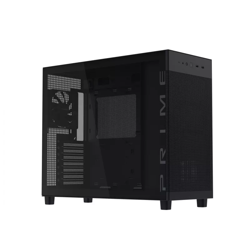 ASUS PRIME AP303 TG Black, PC, Black, micro ATX, Mini-ITX, ATX, 16.5 cm, 36 cm, 18 cm