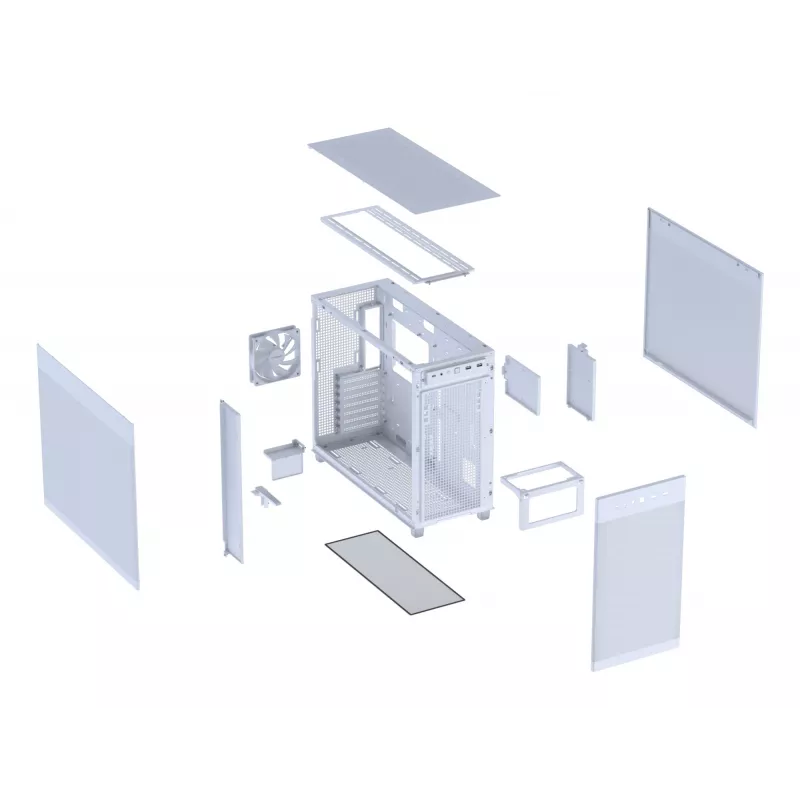 PC case ASUS PRIME AP303 Mesh Midi Tower White — ATX/Micro ATX/Mini-ITX, GPU up to 36 cm, PSU up to 18 cm, CPU cooler height 16.5 cm