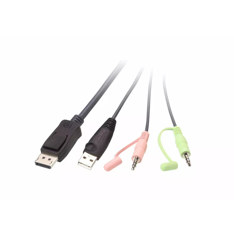 KVM switch ATEN CS22DP-AT 2-port USB DisplayPort, 4K@30Hz, USB-A console, audio, 1.2 m cable