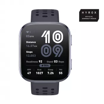 Amazfit Bip 6 Black 5 cm (1.97 inch) AMOLED Digital 390 x 450 pixels Touchscreen GPS (satellite)