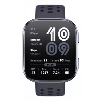Amazfit Bip 6 Black 5 cm (1.97 inch) AMOLED Digital 390 x 450 pixels Touchscreen GPS (satellite)