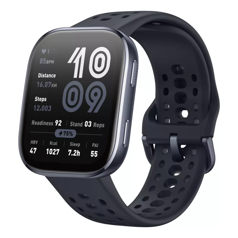 Amazfit Bip 6 Black 5 cm (1.97 inch) AMOLED Digital 390 x 450 pixels Touchscreen GPS (satellite)