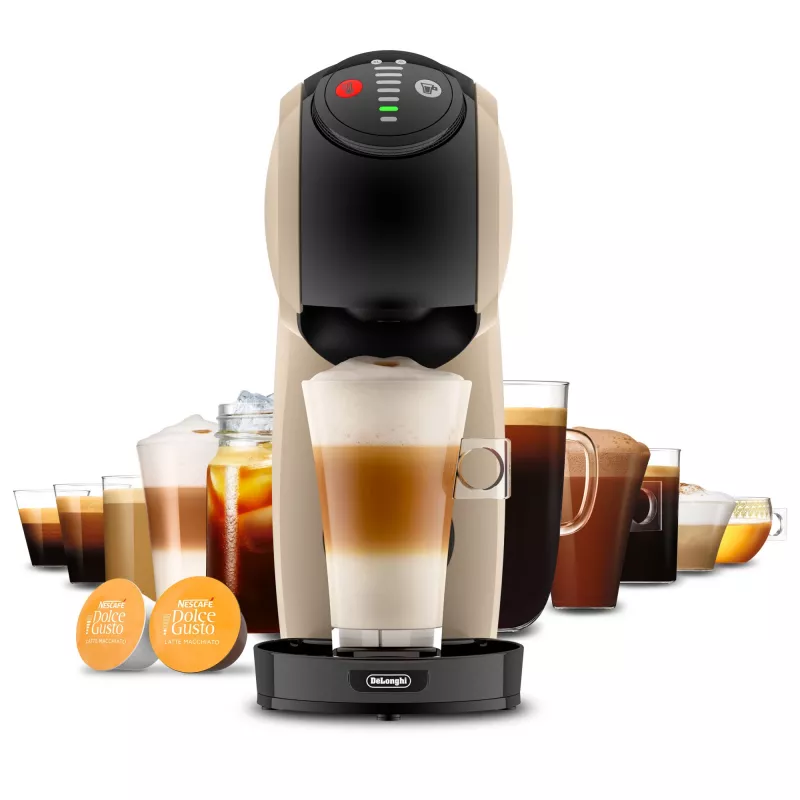 Capsule coffee machine De’Longhi Genio S — 0.8 L water tank, 15 bar, countertop, taupe