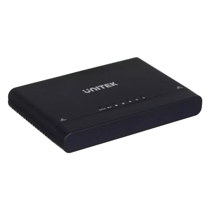 USB-C hub Unitek S1222A SolidForce+ — HDMI 4K, Ethernet, SATA III, 10 Gbit/s, aluminium housing, black