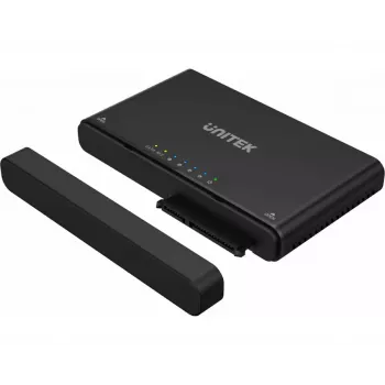 USB-C hub Unitek S1222A SolidForce+ — HDMI 4K, Ethernet, SATA III, 10 Gbit/s, aluminium housing, black