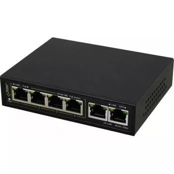PULSAR Gigabit PoE Switch SG-64 — 4 PoE Ports, 2 Uplink Ports