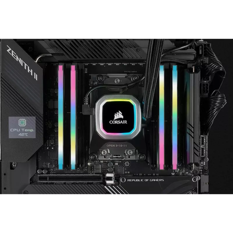 CORSAIR Memory 16GB DDR4 3200MHz C16 (2x8gb) Vengeance RGB Pro Black