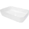 Countertop ceramic washbasin Deante CDY_6U5S white round