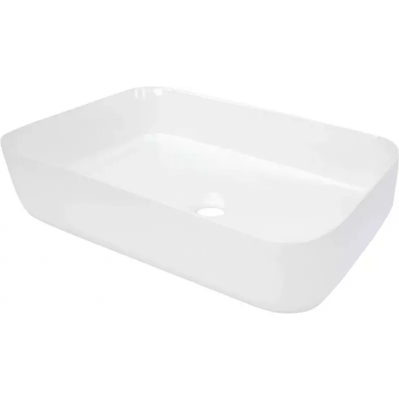 Countertop ceramic washbasin Deante CDY_6U5S white round