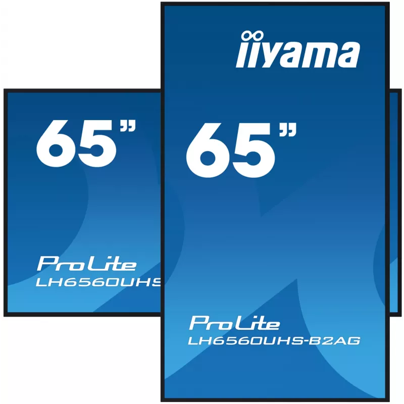 iiyama LH6560UHS-B2AG Signage Display Digital A-board 163.8 cm (64.5 inch) LED Wi-Fi 500 cd/m² 4K Ultra HD Black Built-in processor Android 11 24/7