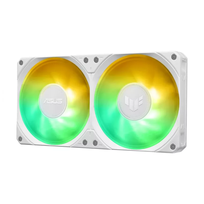 All-in-one liquid cooler ASUS TUF GAMING LC III 240 ARGB WHT – 240 mm radiator, 2x 120 mm fans, PWM, white