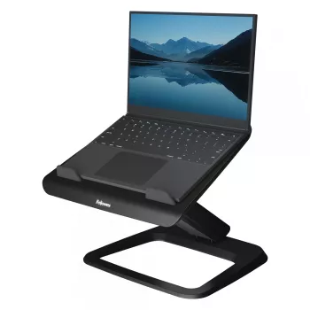 Fellowes Laptop Stand for Desk - Hana LT Laptop Stand for the Home and Office - Adjustable Laptop Stand with 3 Height Adjustments - Max Monitor Size 19 inch, Max Weight 4.5KG - Black