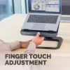 Fellowes Laptop Stand for Desk - Hana LT Laptop Stand for the Home and Office - Adjustable Laptop Stand with 3 Height Adjustments - Max Monitor Size 19 inch, Max Weight 4.5KG - Black