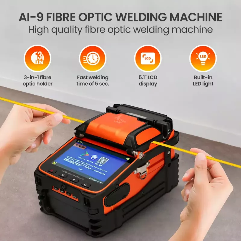 Fusion splicer Extralink AI-9 7800mAh battery LED lamp LCD 5.1 inch