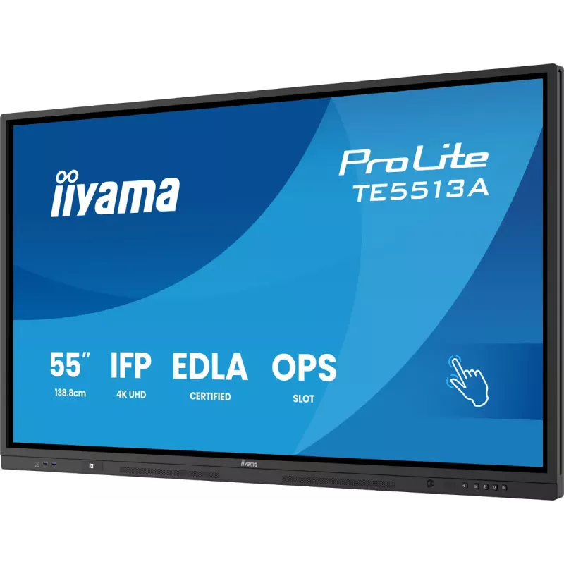 Monitor iiyama 55 inch TE5513A-B1AG 54.6 inch Interactive Flat Panel 4K Ultra HD 3840 x 2160