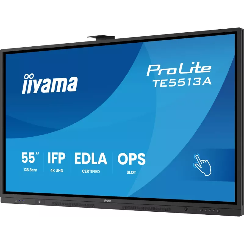 Monitor iiyama 55 inch TE5513A-B1AG 54.6 inch Interactive Flat Panel 4K Ultra HD 3840 x 2160