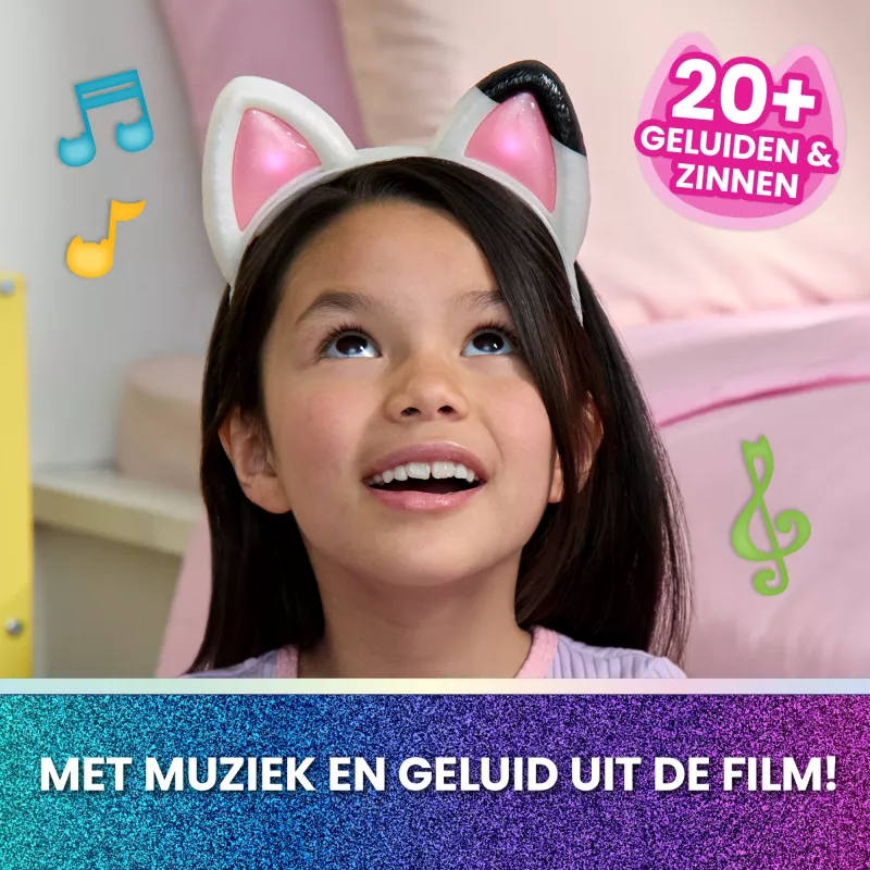 Gabby's Dollhouse : The Movie, Meow-mazing Interactive Ears, Headband with Lights, Sounds & 3 Modes of Play, Kids Toys for Girls & Boys Ages 3 and Up