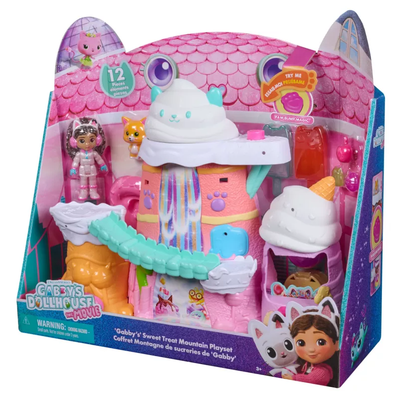 Playset Spin Master Gabby's Dollhouse: The Movie – Gabby's Sweet Treat Mountain, 12-piece set with figures and accessories, ages 3+