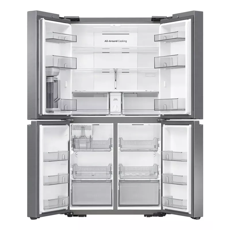 Side-by-side refrigerator Samsung RF59C701ES9 — French door, 649 L total (390 L fridge / 269 L freezer), Silver
