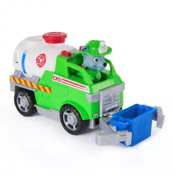PAW Patrol Fire Rescue: Rocky Rescue Fire Tanker with Action Figure, Grab Claw and Toy Truck, Kids Toys for Boys & Girls Ages 3 and Up
