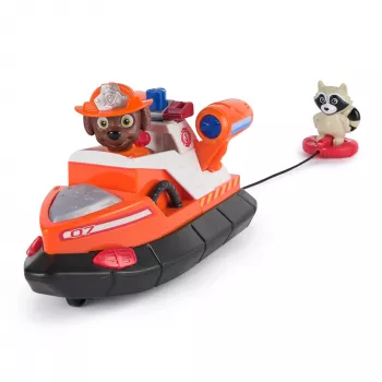 PAW Patrol Fire Rescue: Zuma Rescue Fire Boat with Action Figure, Launching Lifesaver, Raccoon & Toy Boat, Kids Toys for Boys & Girls Ages 3 and Up