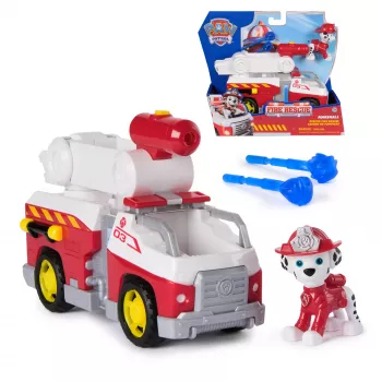 Fire truck toy Spin Master Marshall Rescue Fire Engine with action figure, projectile launcher, plastic, ages 3+