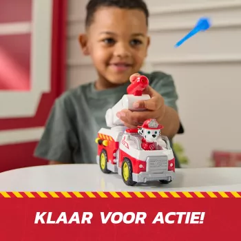 Fire truck toy Spin Master Marshall Rescue Fire Engine with action figure, projectile launcher, plastic, ages 3+