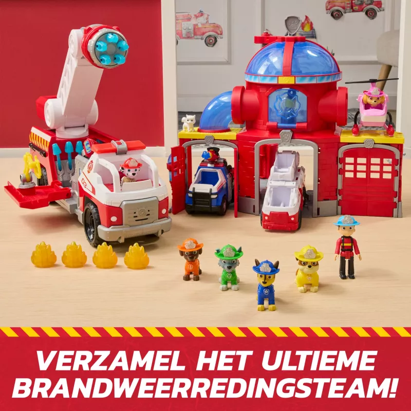 Fire truck toy Spin Master Marshall Rescue Fire Engine with action figure, projectile launcher, plastic, ages 3+