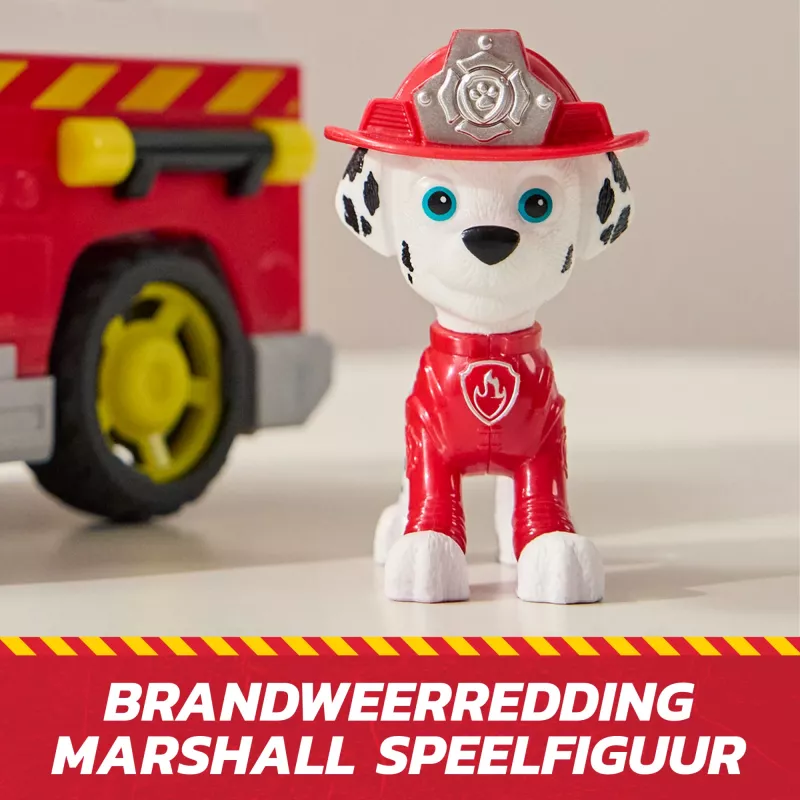 Fire truck toy Spin Master Marshall Rescue Fire Engine with action figure, projectile launcher, plastic, ages 3+