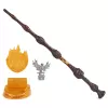 Wizarding World Harry Potter, 12-inch Magical Collector Albus Dumbledore Wand with Stand & Die-cast Icon, Magical Creatures, Accessory for Costumes