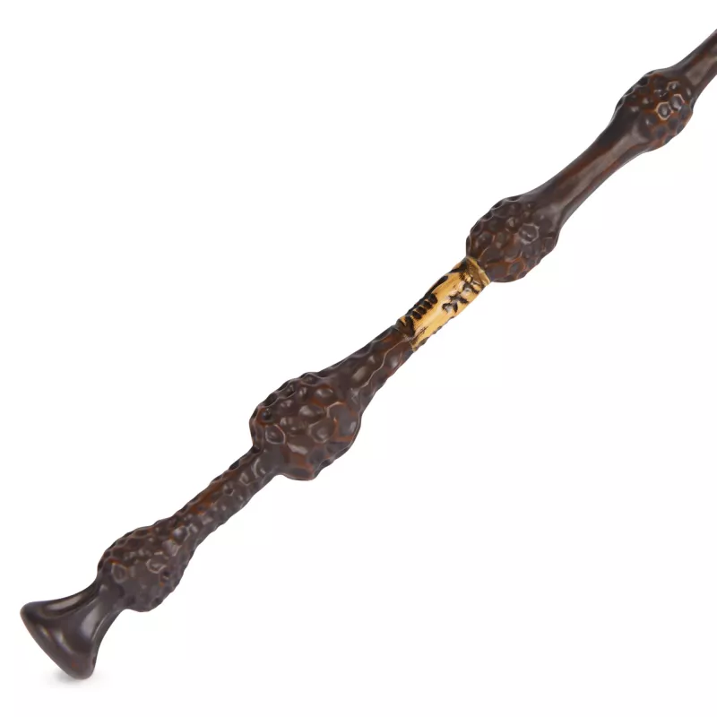 Wizarding World Harry Potter, 12-inch Magical Collector Albus Dumbledore Wand with Stand & Die-cast Icon, Magical Creatures, Accessory for Costumes