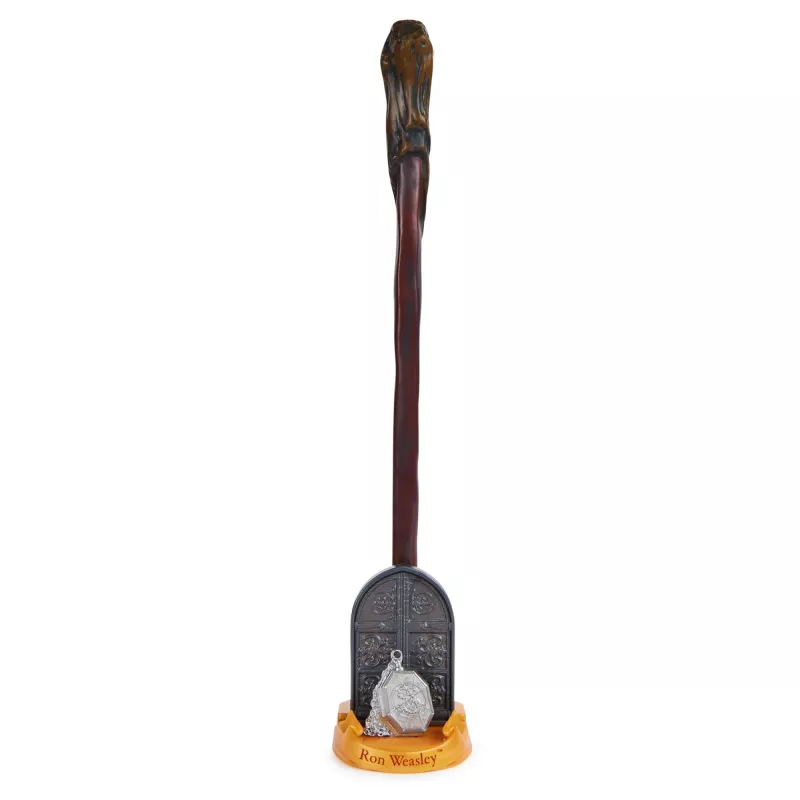 Wizarding World Harry Potter, 12-inch Magical Collector Ron Weasley Wand, Stand & Die-cast Icon, Magical Artifacts, Accessory for Costumes