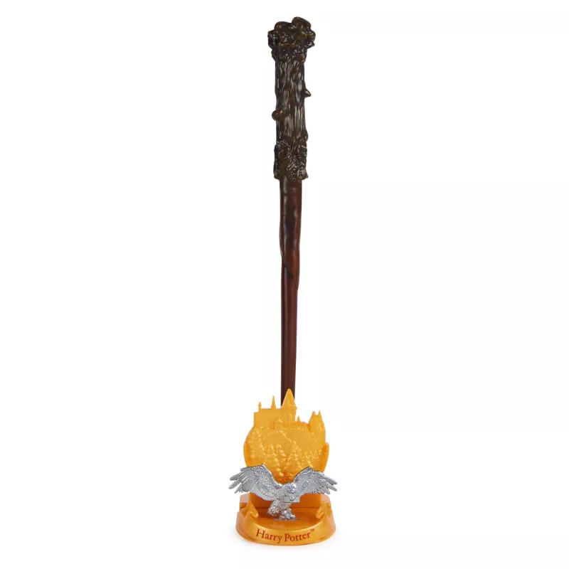 Wizarding World Harry Potter, 12-inch Magical Collector Harry Potter Wand with Stand & Die-cast Icon, Magical Creatures, Accessory for Costumes