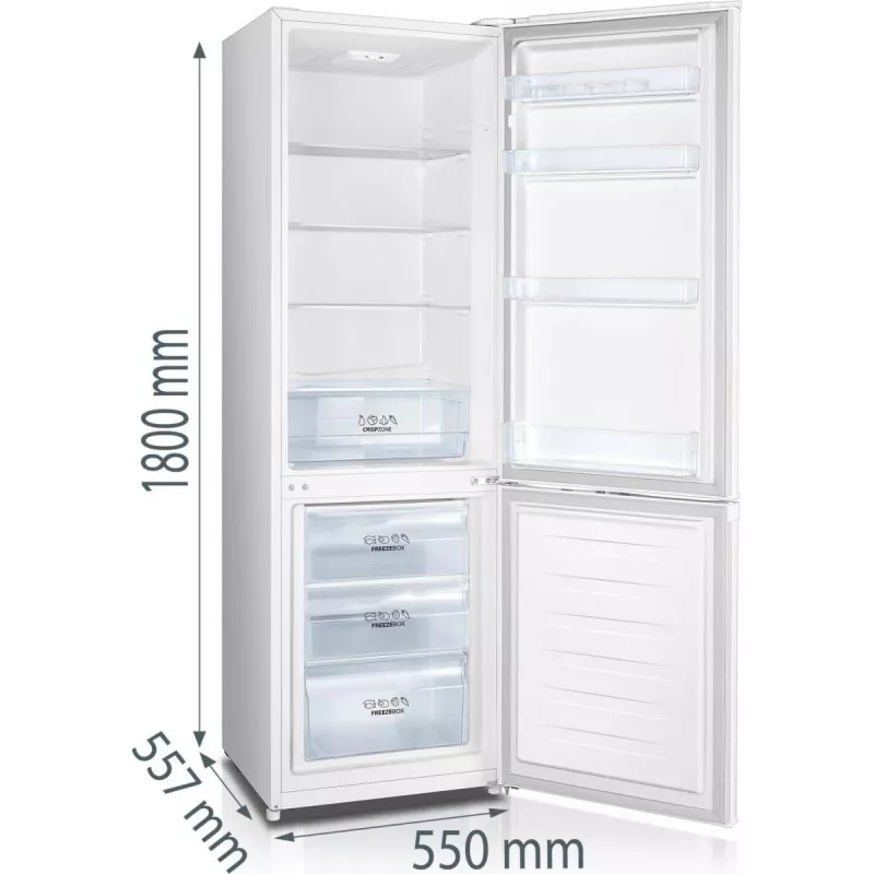 Gorenje Kombinerade kyl/frysskåp RK418DPW4 BE, 269 L, N-ST, 39 dB, 3.2 kg/24h, D, White